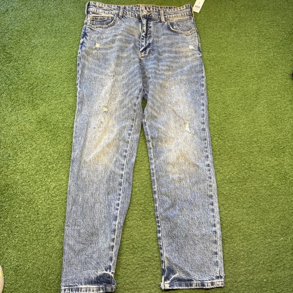 Anthropologie Pilcro Women's US 26 The Split Straight Jean Dark Wash Denim NEW‎